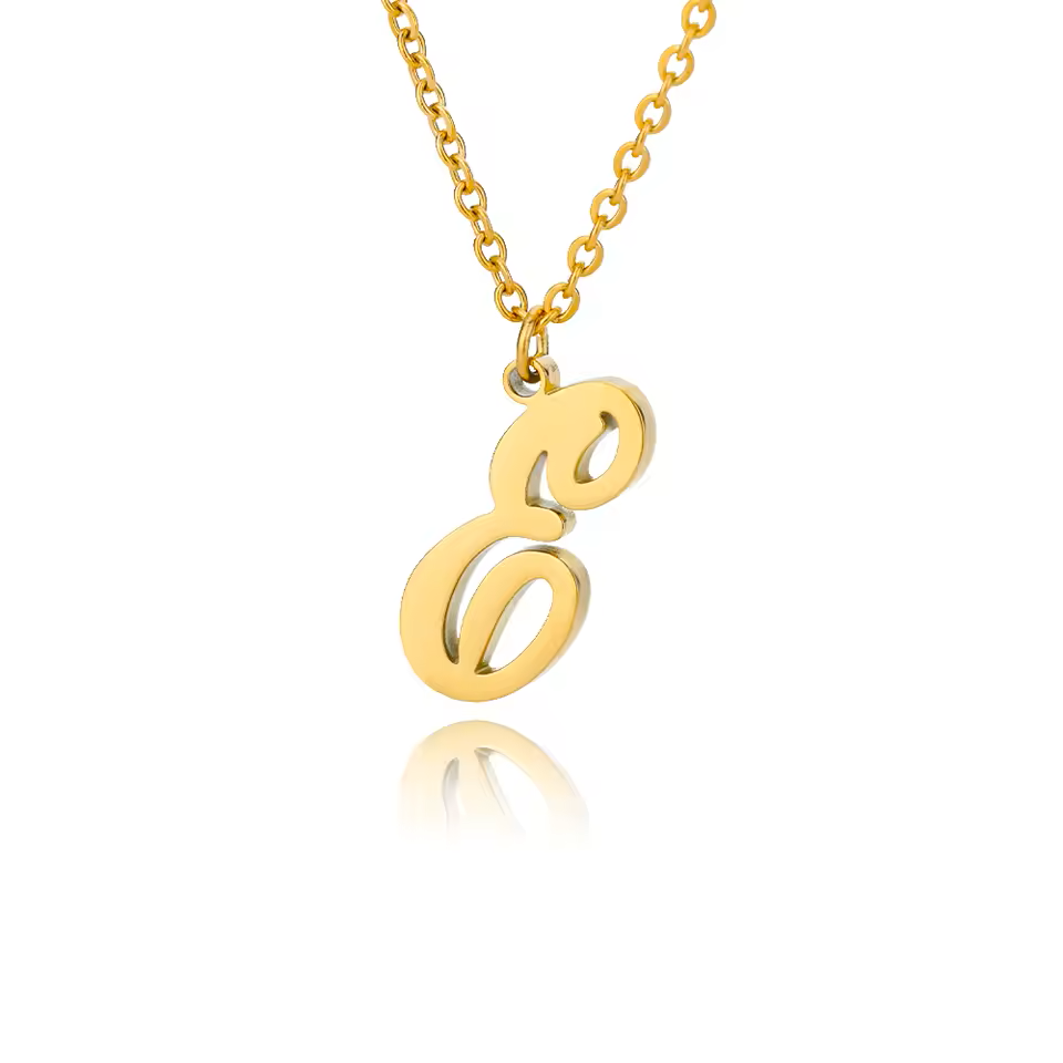 Dainty Initial Letter Necklaces For Women Gold Color Minimalist Stainless Steel Initial Necklace