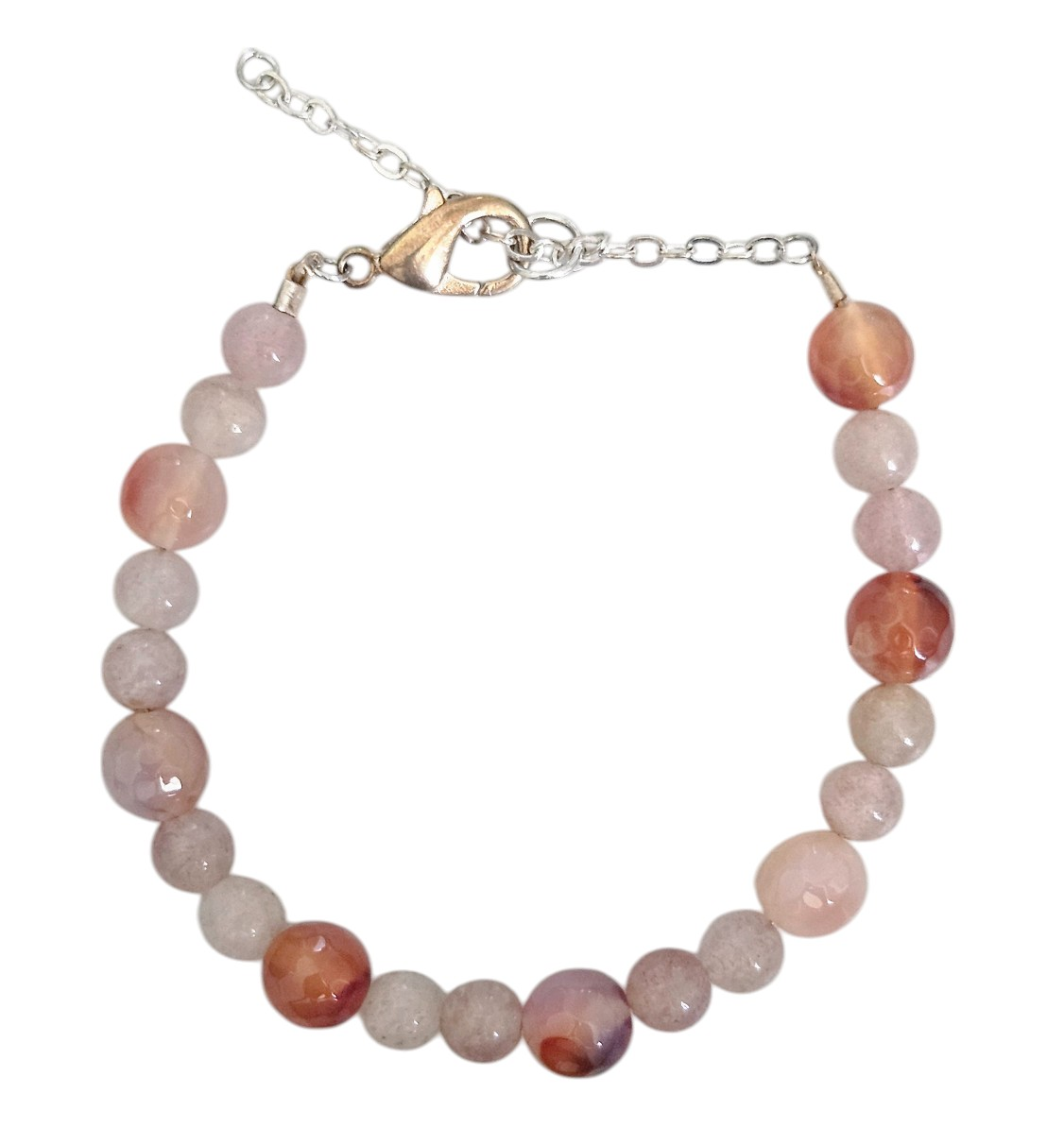 Natural Peach Aventurine Natural Round Strung Bead Jewelry Set