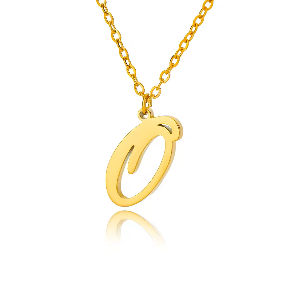 Dainty Initial Letter Necklaces For Women Gold Color Minimalist Stainless Steel Initial Necklace