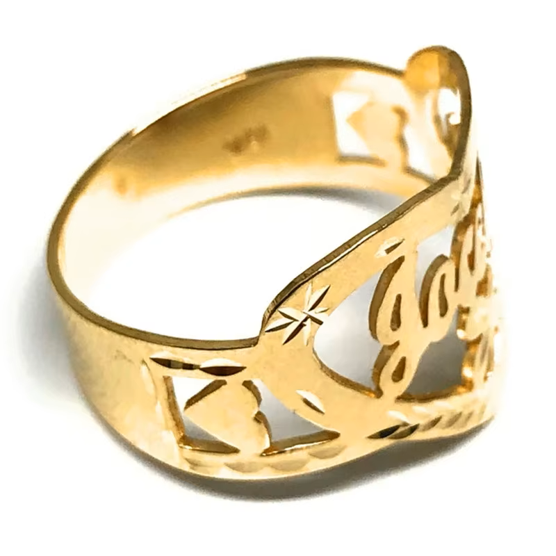 Custom Name Heart shaped Ring High Quality Stainless Steel Jewelry