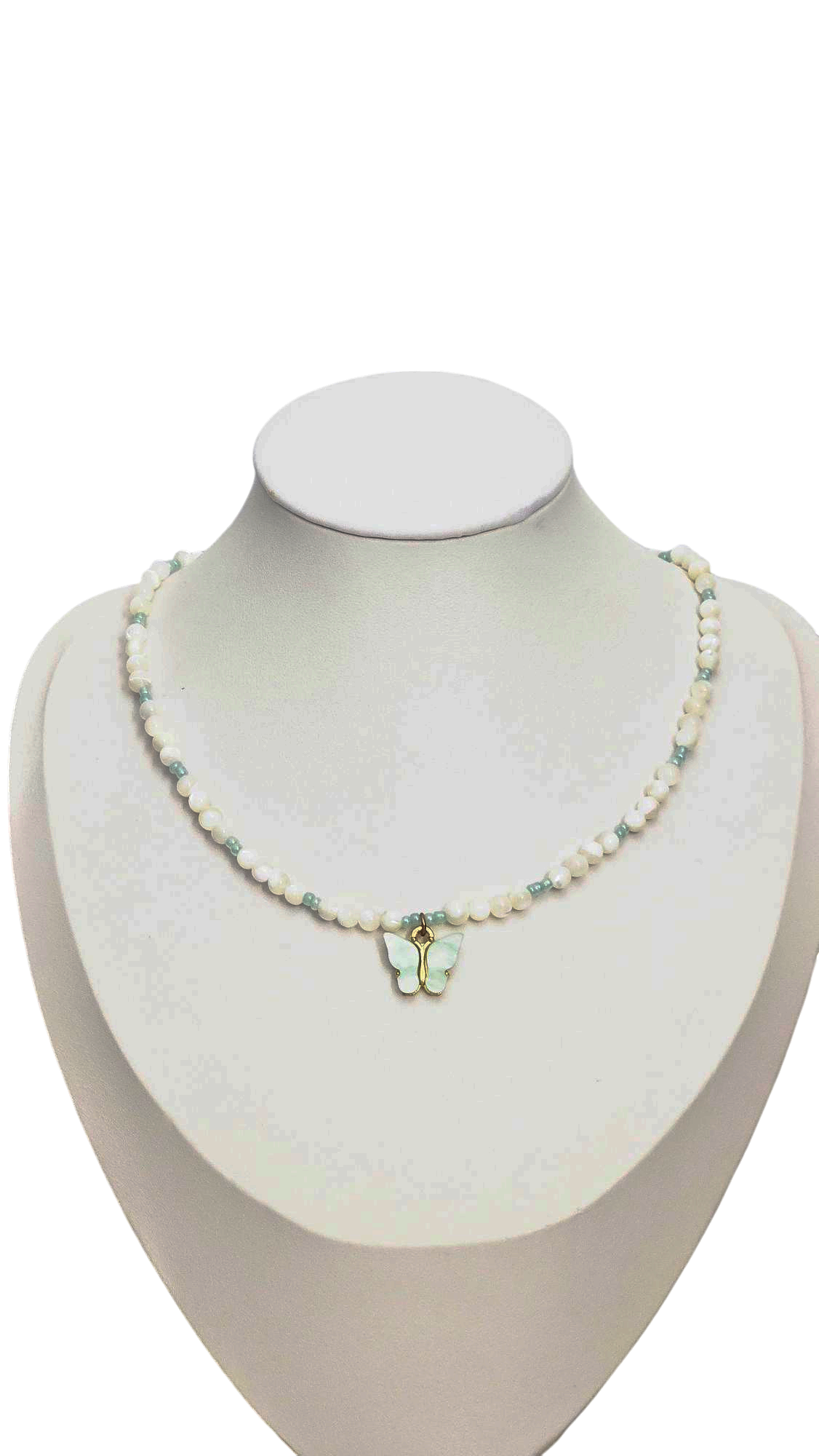 Butterfly Charm Beaded Necklace – Handmade, Elegant, and Trendy