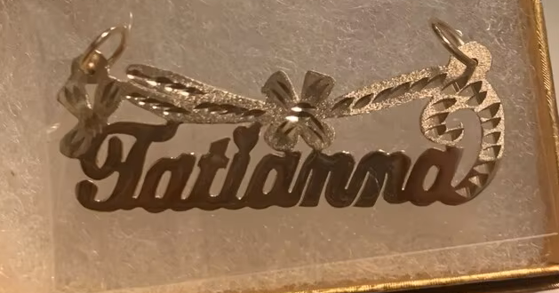 Girl Custom Name Pendant and chain Stainless steel 14K Gold plated