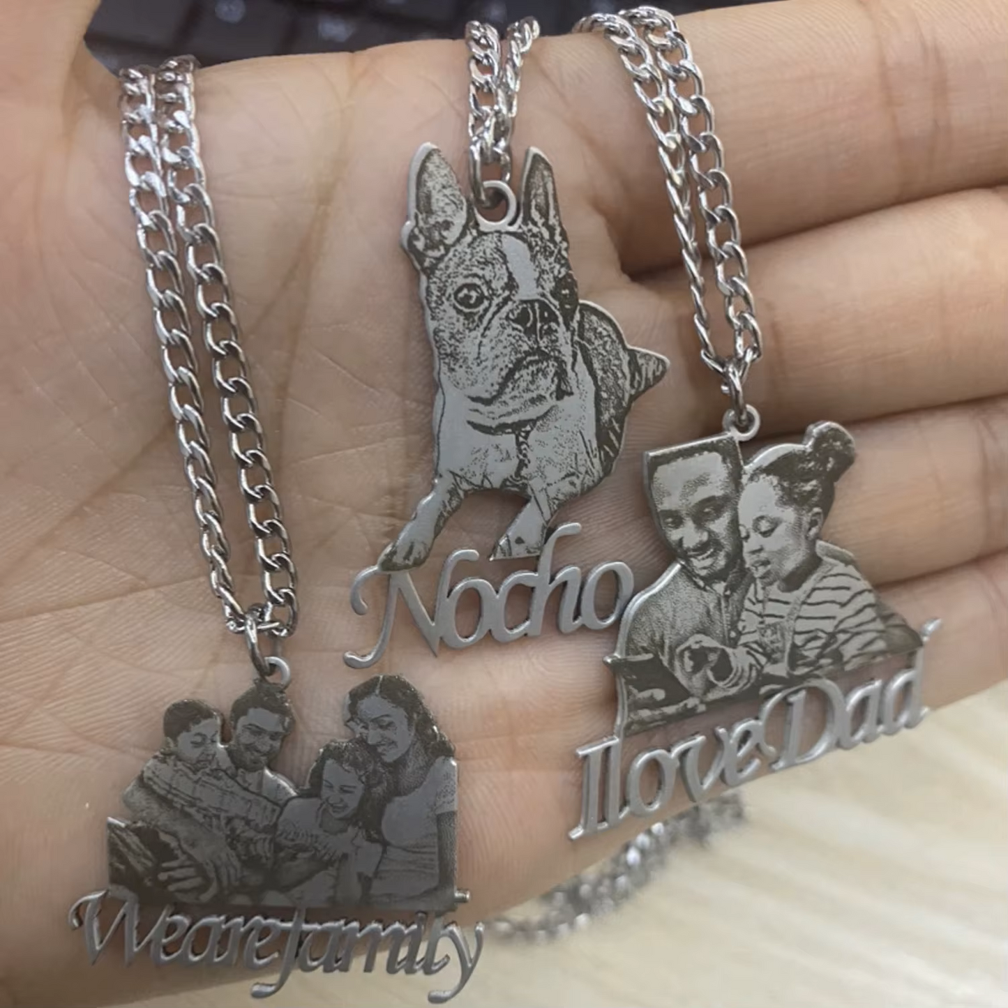 Custom Photo Engraved Necklace