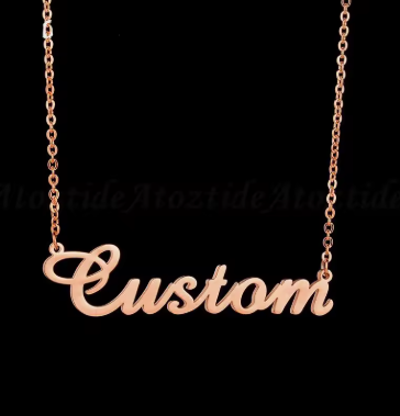 Custom Name Necklace thin chain