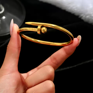 4 Styles Stainless Steel Bracelet , Four-Leaf Clover Lucky Cuff