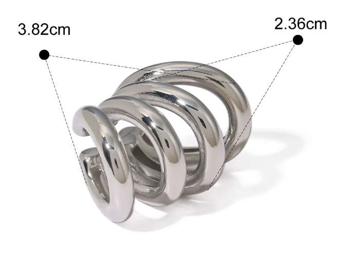 Chunky Earring Stud Nonpierced Stainless Steel Geometric Stud Earrings