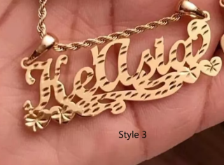 Custom Name Nameplate 18K Gold Pendent Personalized Jewelry Stainless Steel Necklaces For Women/Men,Child 4 styles