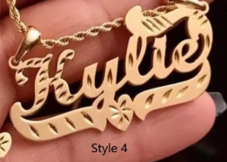 Custom Name Nameplate 18K Gold Pendent Personalized Jewelry Stainless Steel Necklaces For Women/Men,Child 4 styles