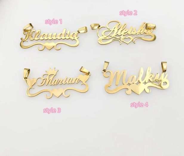 Custom Name Necklace 4 different styles