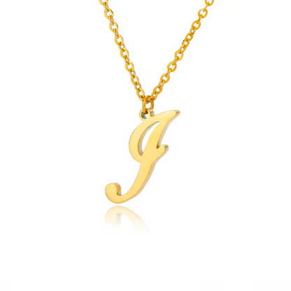 Dainty Initial Letter Necklaces For Women Gold Color Minimalist Stainless Steel Initial Necklace