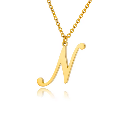 Dainty Initial Letter Necklaces For Women Gold Color Minimalist Stainless Steel Initial Necklace