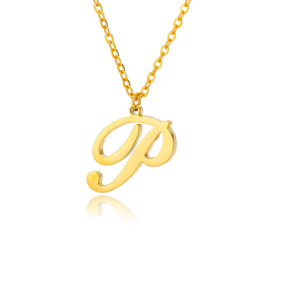 Dainty Initial Letter Necklaces For Women Gold Color Minimalist Stainless Steel Initial Necklace