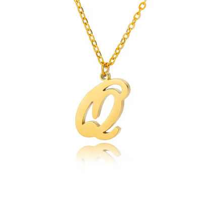 Dainty Initial Letter Necklaces For Women Gold Color Minimalist Stainless Steel Initial Necklace