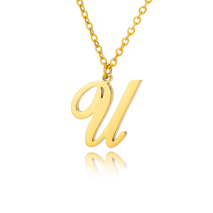 Dainty Initial Letter Necklaces For Women Gold Color Minimalist Stainless Steel Initial Necklace