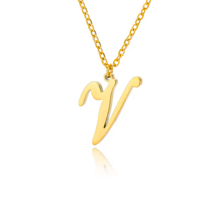 Dainty Initial Letter Necklaces For Women Gold Color Minimalist Stainless Steel Initial Necklace