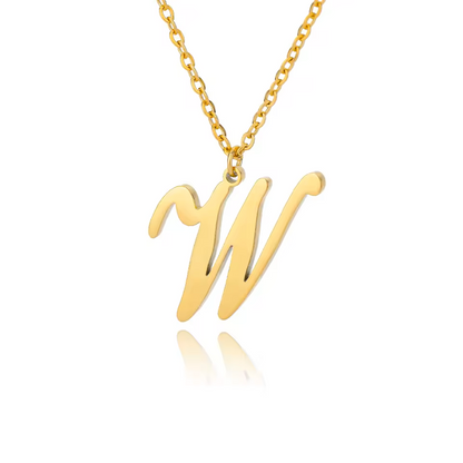Dainty Initial Letter Necklaces For Women Gold Color Minimalist Stainless Steel Initial Necklace