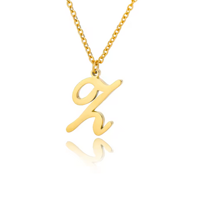 Dainty Initial Letter Necklaces For Women Gold Color Minimalist Stainless Steel Initial Necklace