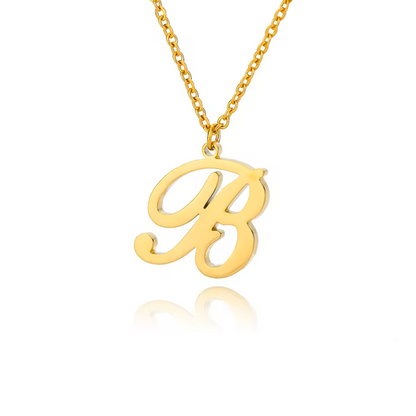 Dainty Initial Letter Necklaces For Women Gold Color Minimalist Stainless Steel Initial Necklace